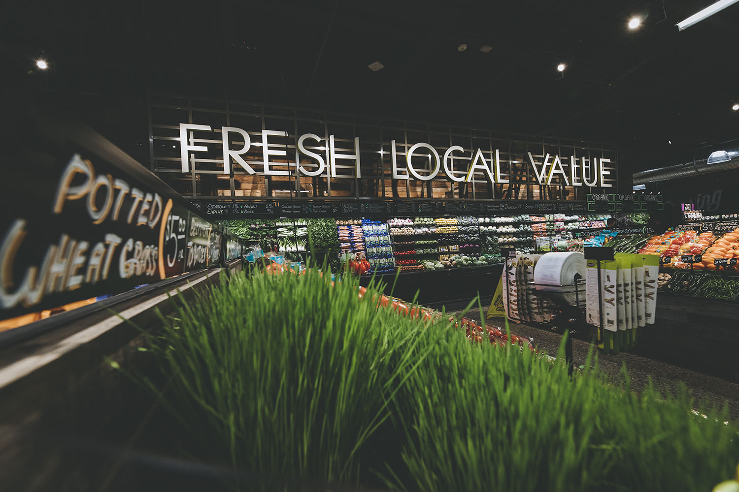 fresh produce inside market