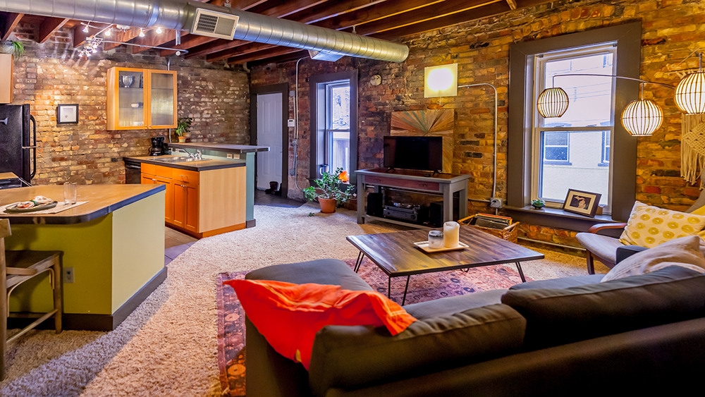 Interior of Lansing Lofts unit