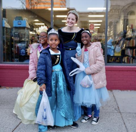 Family in costume