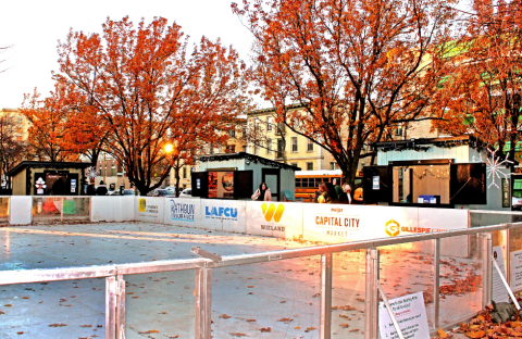 Skating rink at Kringle Holiday Market