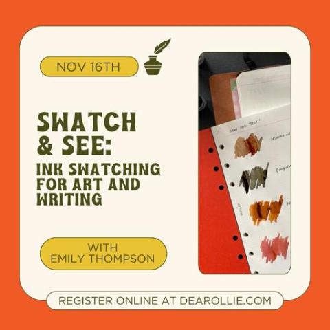 Swatch & See: Ink Swatching for Art & Writing flyer 