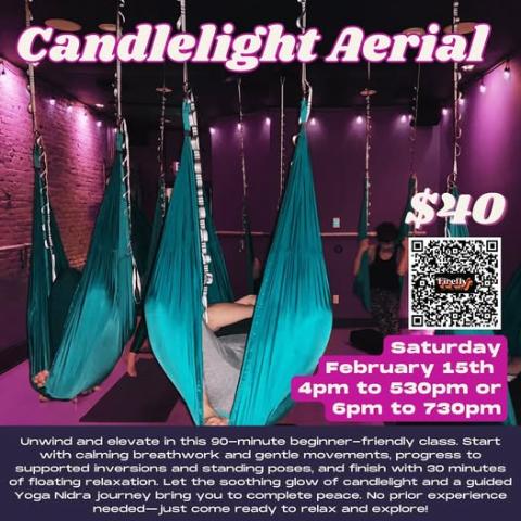 Candlelight Aerial Yoga – Valentine’s Edition 