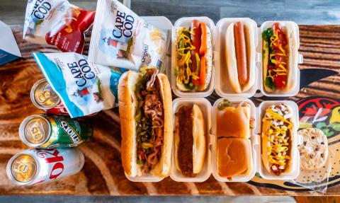 Picture of various food and beverages from JJ's Dog House