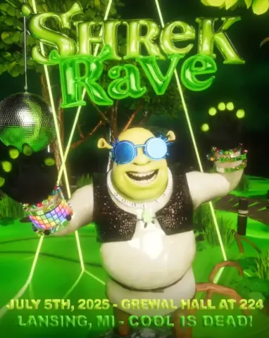 Shrek Rave Flyer