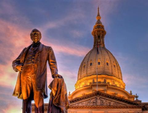 Capital Building at sunset