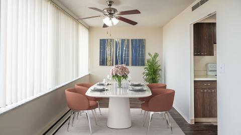 Interior of a unit at Lansing Tower Apartments