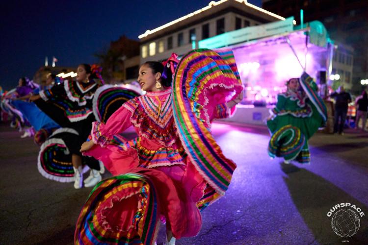 Women dancing at the Hispanic Heritage Festival