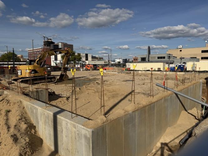 Image of construction site for the new Ovation music venue