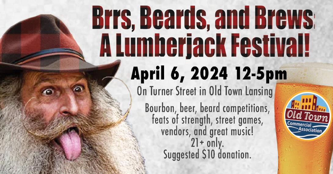 Brrs, Beards and Brews: A Lumberjack Festival Flyer