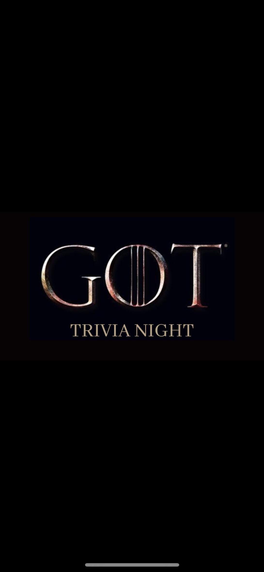 Game of Thrones Trivia Flyer